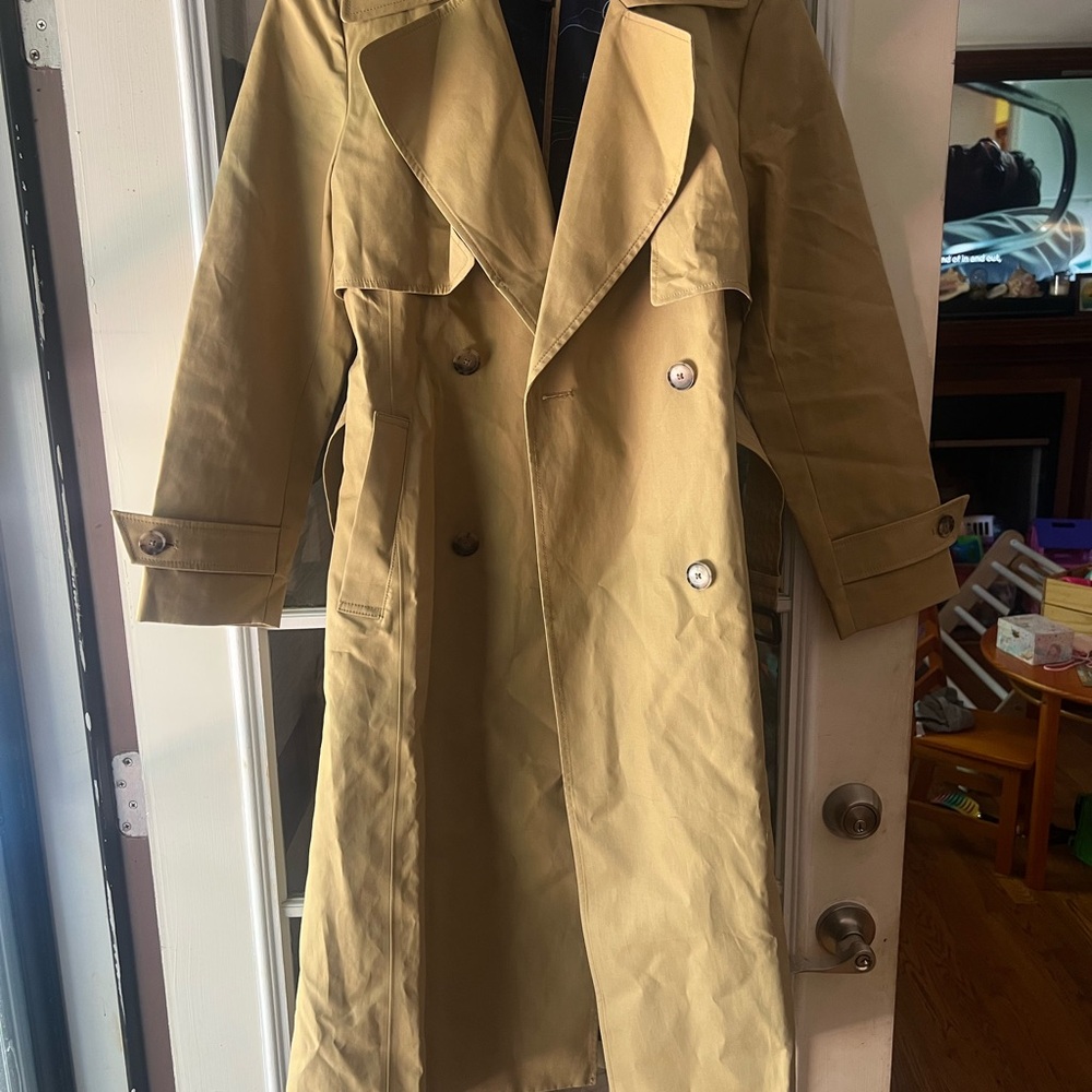 Retired Banana Republic Tan and Blue Trench Coat